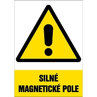 Značka Silné magnetické pole, samolepicí fólie, 210 × 297 mm